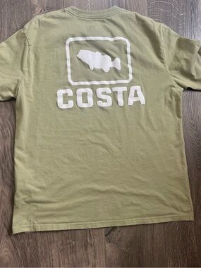 Costa Logo Tee in Olive Green XL